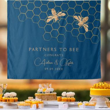 Indigo & Honeycomb Bee Wedding Shower Backdrop