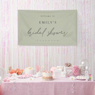 Informal Script Light Sage Welcome  Banner