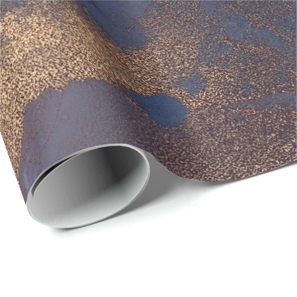 Ink Liquid Paint Blue Bronze Copper Purple Gold Wrapping Paper