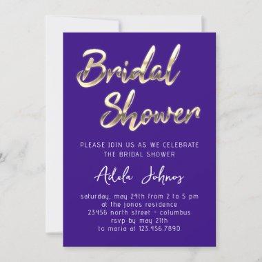 Instant Download Bridal Shower Script Blue Navy Invitations