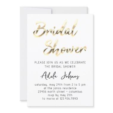 Instant Download Bridal Shower Script White Invitations