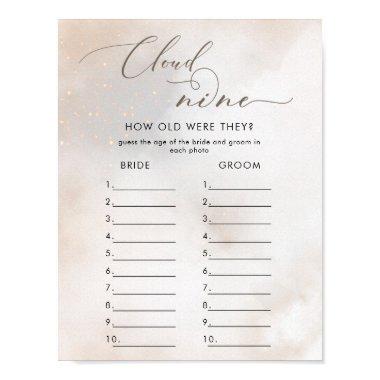 Instant Download On Cloud 9 Bridal Shower Game Poster