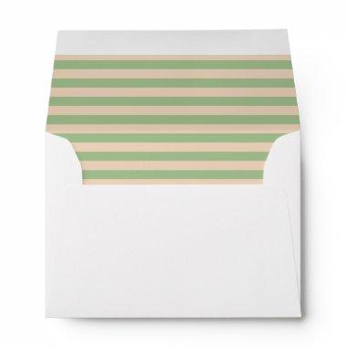 Interior Pastel Stripes and Back Flap Typography Envelope