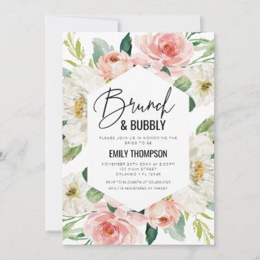 Invitación Floral modern brunch and bubbly invitat Invitations