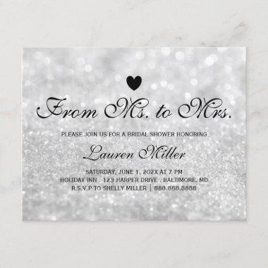 Invite - Lit Silver Glit Fab Ms.Mrs. Bridal Shower