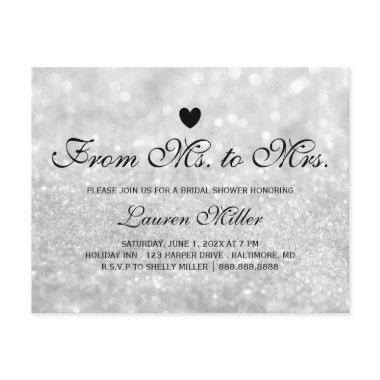 Invite - Lit Silver Glit Fab Ms.Mrs. Bridal Shower