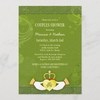Irish Claddagh Heart Wedding Couples Shower Invitations