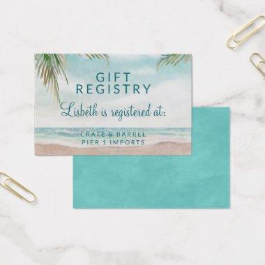 Island Breeze Shower Gift Registry Insert Card