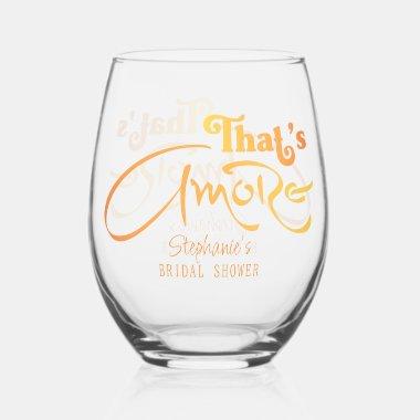 Italian Aperol Cocktail That's Amore  Stemless Wine Glass