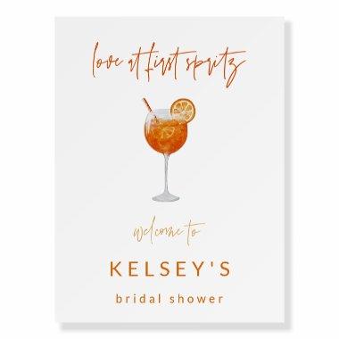 Italian Aperol Spritz Bridal Shower Welcome Sign