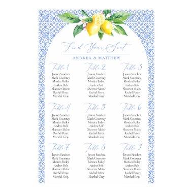 Italian Blue Positano Lemon Find Your Seat Chart