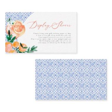 Italian Blue Tile Positano Orange Display Shower Enclosure