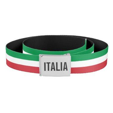 Italian flag with custom monogram - Italy pride Belt