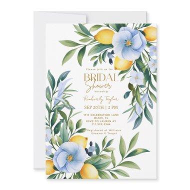 Italian Lemon Blue Floral Citrus