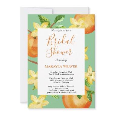 Italian lemon orange floral script