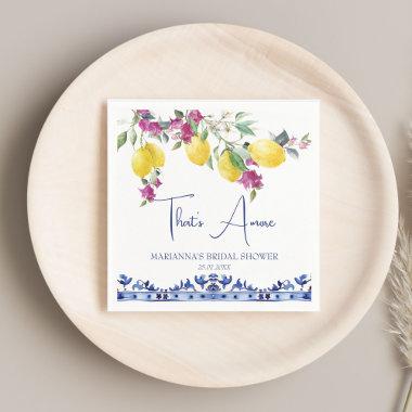 Italian lemons bougainvillea citrus  napkins