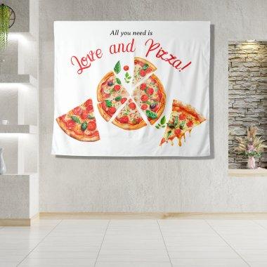 Italian Love & Pizza Party Slice  Tapestry