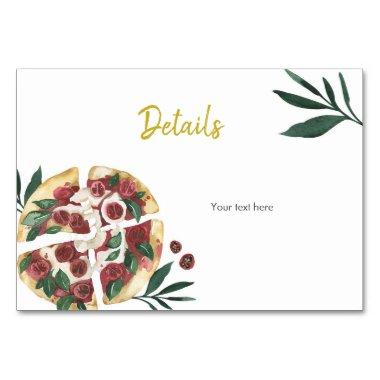 Italian Pizza Rehearsal Dinner Insert Card