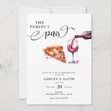 Italian Pizza | Wine Wedding Party Invitations