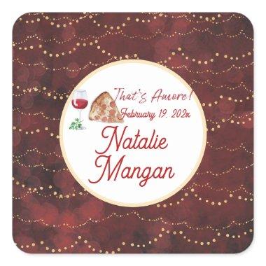 Italian Style Amore  Square Sticker