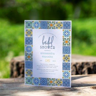 Italian Tiles | Lemon Theme Summer Bridal Shower Invitations