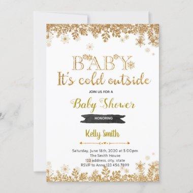 Its cold outside baby shower Invitations