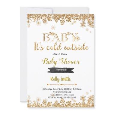 Its cold outside baby shower Invitations