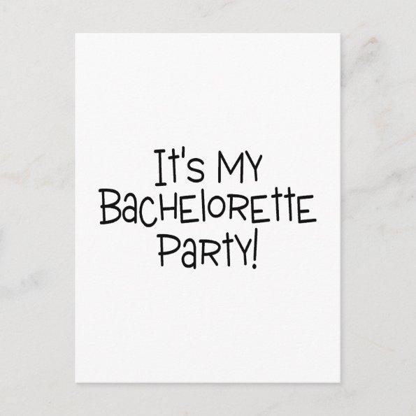 Its My Bachelorette Party Invitation PostInvitations