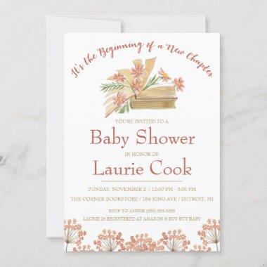 Its the Beginning of a New Chapter! Baby Shower Invitations