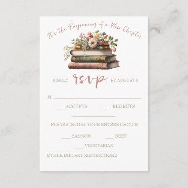 It's the Beginning of a New Chapter Bridal RSVP Enclosure Invitations