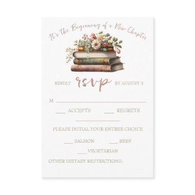 It's the Beginning of a New Chapter Bridal RSVP Enclosure Invitations