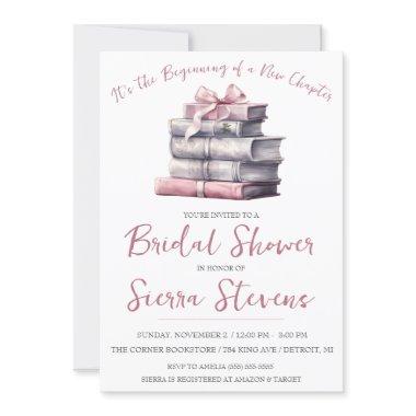 It's the Beginning of a New Chapter Bridal Shower Invitations