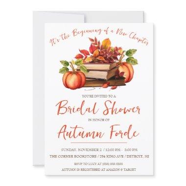 It's the Beginning of a New Chapter Bridal Shower Invitations