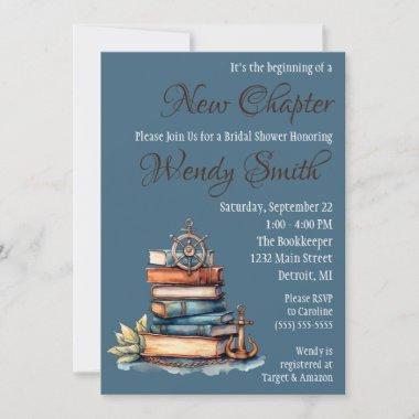 It's the Beginning of a New Chapter Bridal Shower Invitations