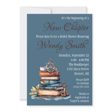 It's the Beginning of a New Chapter Bridal Shower Invitations