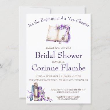 It's the Beginning of a New Chapter, Bridal Shower Invitations