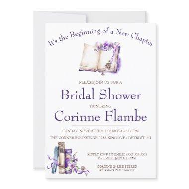 It's the Beginning of a New Chapter, Bridal Shower Invitations