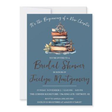 It's the Beginning of a New Chapter Bridal Shower Invitations