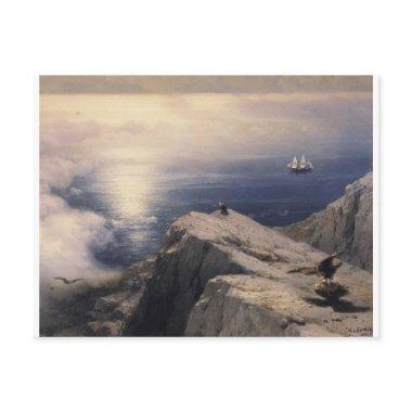 Ivan Aivazovsky vintage water boat painting old Post