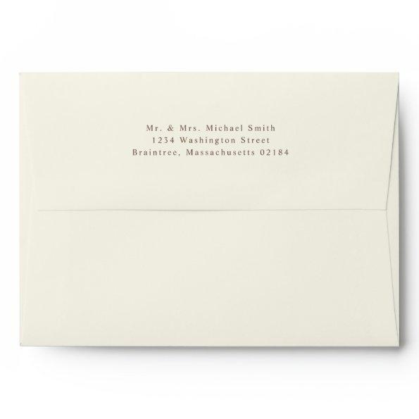 Ivory A7 Envelope with return address