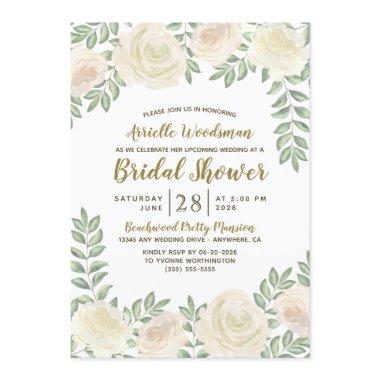 Ivory Blush Champagne Bridal Shower Invitations