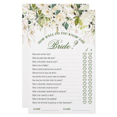 Ivory White Floral Double-Sided  Game