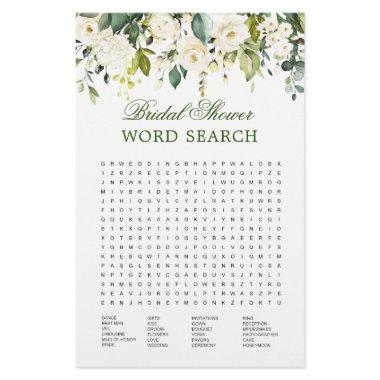 Ivory White Floral Word Search  Game