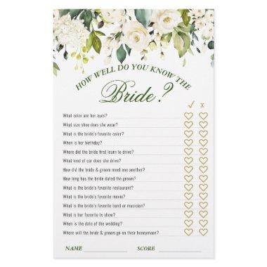 Ivory White Roses Greenery  Game