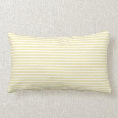 Ivory White Stripes Patterns Elegant Stylish Cute Lumbar Pillow