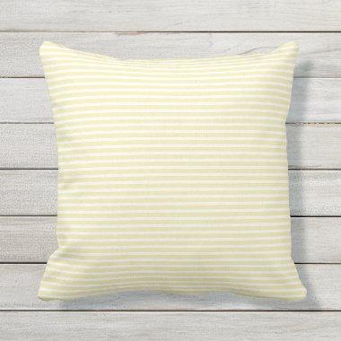 Ivory White Stripes Patterns Elegant Stylish Gift Outdoor Pillow