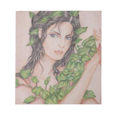 Ivy Bride Girl Portrait Pencil Art Illustration Notepad