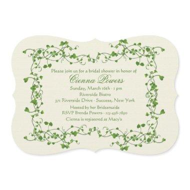 Ivy Frame Bridal Shower Invitations