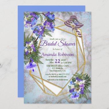 Jacaranda Blossoms Bridal Shower Invitations