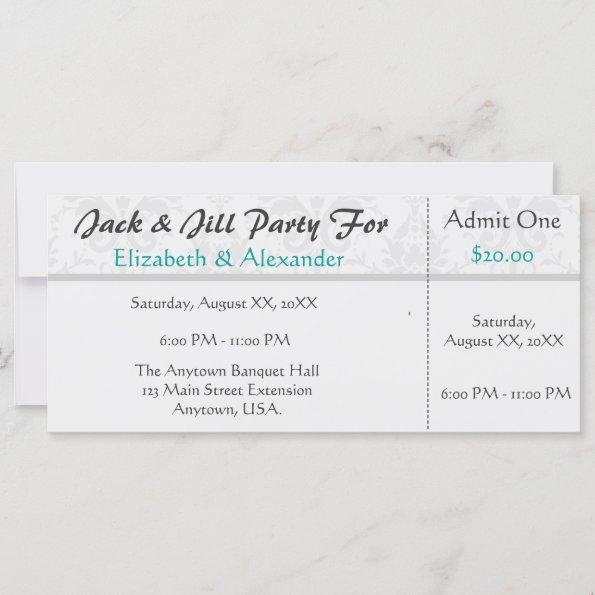 Jack and Jill Shower Ticket Style Party